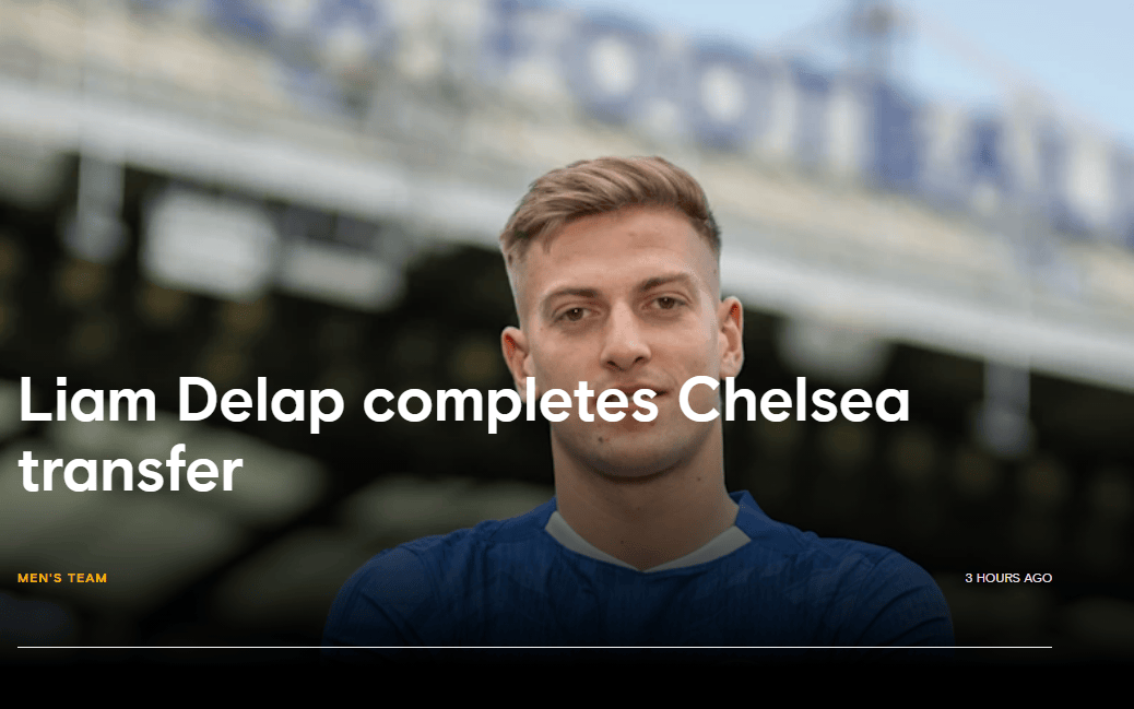 官方：切尔西签下德拉普 激活3000万镑违约金签至2031